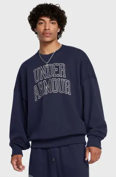 Мужской темно-синий свитшот UA Icon HWT Terry OS Crew Синий XL Under Armour 1386548-410