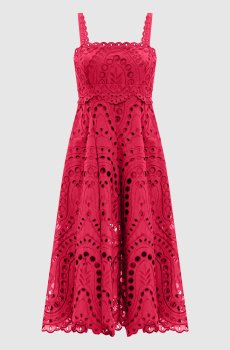 Розовое платье миди Glimmer