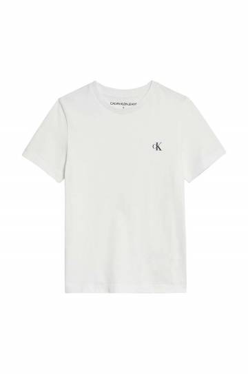 Детская хлопковая футболка Calvin Klein Jeans цвет серый однотонная Детская хлопковая футболка Calvin Klein Jeans цвет серый однотонная