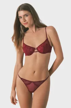Женские бордовые трусики Бордовый L womensecret 5352631