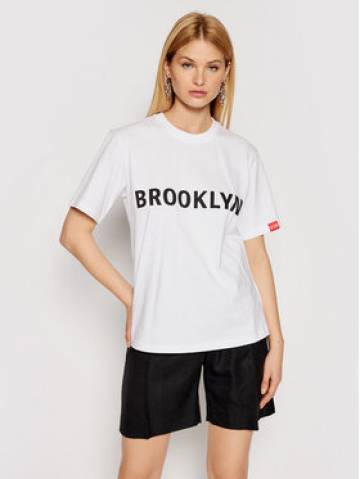 Victoria Victoria Beckham Футболка Brooklyn 2221JTS002511A Білий Regular Fit Victoria Victoria Beckham Футболка Brooklyn 2221JTS002511A Білий Regular Fit