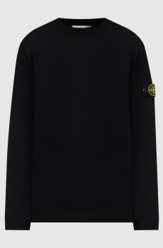 Черный джемпер с логотипом