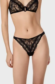 Женские черные трусики-танга HEDONISME Черный M Etam 6553636