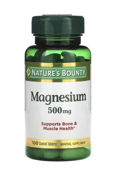 Магний Natures Bounty Magnesium 500 мг, 100 каплет