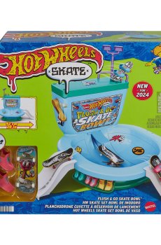 Игровой набор Hot Wheels Скейтборд-парк Смывайся, с 5 лет, 12*36*33 см, 3 элемента (HXL16)