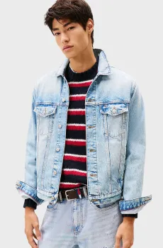 Мужская голубая джинсовая куртка RYAN RGLR Голубой S Tommy Jeans DM0DM21242