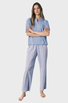 Женская голубая пижама (футболка, брюки) Голубой S womensecret 3593030