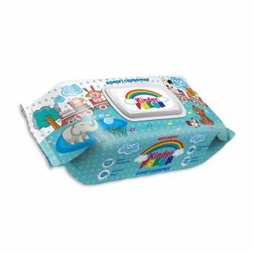 Детские влажные салфетки Kinder Fresh с клапаном, 120 шт Детские влажные салфетки Kinder Fresh с клапаном, 120 шт