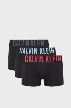 Мужские черные боксеры (3 шт) LOW RISE TRUNK Черный XL Calvin Klein 000NB3611A