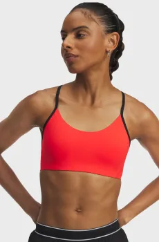 Женский красный топ UA Halo Bonded Bra Красный M Under Armour 6009068-713