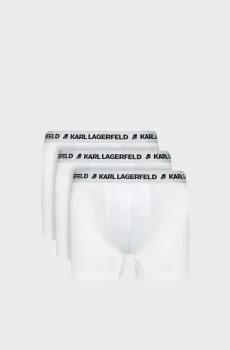 Мужские белые боксеры (3 шт) LOGO TRUNK SET Белый XS Karl Lagerfeld 211M2102