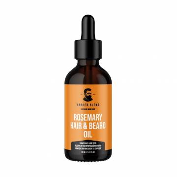 Комплекс масел Barber Blend Rosemary Hair & Beard Oil для восстановления естественного роста и укрепления волос и бороды, 30 мл Комплекс масел Barber Blend Rosemary Hair & Beard Oil для восстановления естественного роста и укрепления волос и бороды, 30 мл
