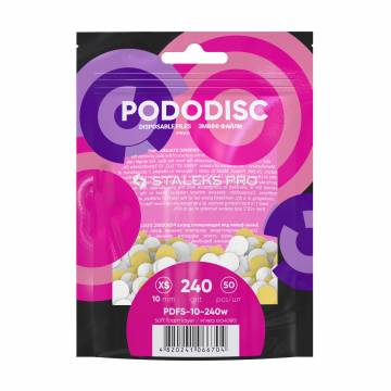Сменные файлы для педикюрного диска на мягкой основе Staleks Pro Pododisc Pro XS, белые, 240 грит, 50 шт Сменные файлы для педикюрного диска на мягкой основе Staleks Pro Pododisc Pro XS, белые, 240 грит, 50 шт