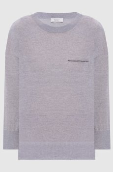 Серый джемпер из шерсти