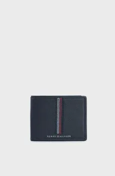 Мужской темно-синий кожаный кошелек TH CASUAL MINI CC WALLET Синий ONESIZE Tommy Hilfiger AM0AM12528