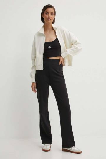 Кофта Calvin Klein Jeans женская цвет бежевый с аппликацией J20J223922 Кофта Calvin Klein Jeans женская цвет бежевый с аппликацией J20J223922