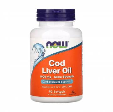 Масло печени трески NOW foods Cod Liver Oil 1000 мг, 90 капсул Масло печени трески NOW foods Cod Liver Oil 1000 мг, 90 капсул