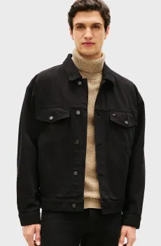 Мужская черная джинсовая куртка RELAXED Черный M Tommy Hilfiger MW0MW42616