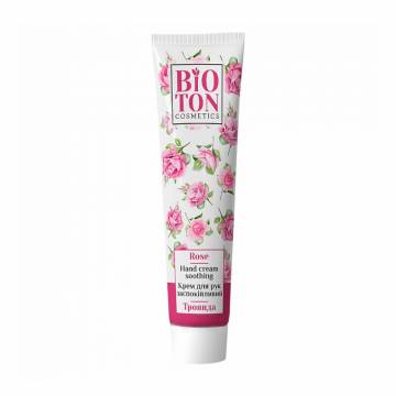 Успокаивающий крем для рук Bioton Cosmetics Hand Cream Роза, 44 мл Успокаивающий крем для рук Bioton Cosmetics Hand Cream Роза, 44 мл