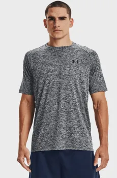 Мужская темно-серая футболка UA Tech 2.0 SS Tee Серый S Under Armour 1326413-002