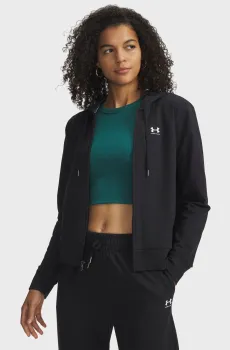 Женское черное худи Sport Terry FZ Черный S Under Armour 6011017-001