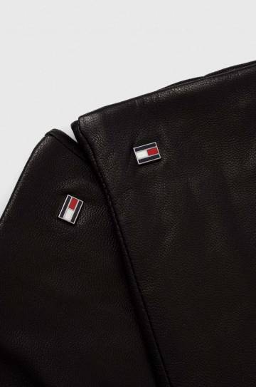 Кожаные перчатки Tommy Hilfiger мужские цвет чёрный