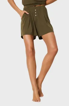 Женские оливковые шорты MODY Оливковый S Etam 6525472