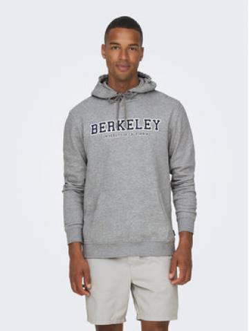 Only & Sons Світшот 22026331 Сірий Regular Fit Only & Sons Світшот 22026331 Сірий Regular Fit