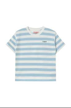 Детская хлопковая футболка Tinycottons STRIPES TEE