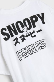 Футболка з принтом на спині Peanuts - білий