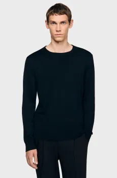 Мужской черный джемпер Черный L Sandro SHPTR00624_Black