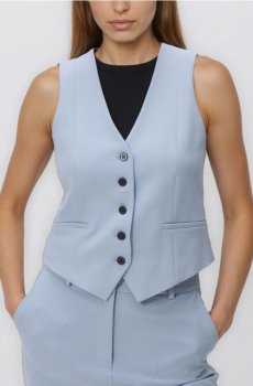 Reserved - Костюмний жилет із додаванням віскози - світло-блакитний - 146IS-50X