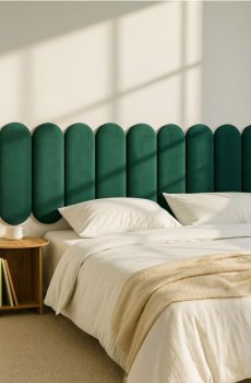 М’яка настінна панель - темно-зелений