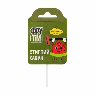 Натуральный леденец на палочке Фрутiм Спелый арбуз, 10 г Натуральный леденец на палочке Фрутiм Спелый арбуз, 10 г