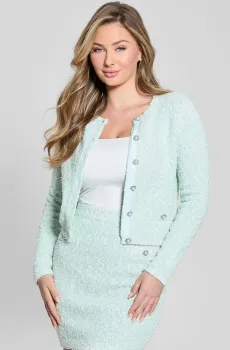 Женский мятный кардиган Ментоловый M Guess W5RR20.Z3L21;FN7P