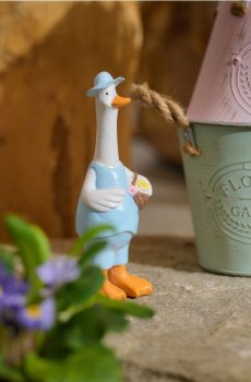 Садова декорація у формі гуски - блакитний