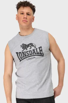 Мужская серая майка CLOPTON Серый M Lonsdale 117332