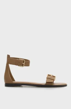 Женские бежевые кожаные сандалии Noire Бежевый 38 PRPY PRSLT1274W