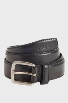 Мужской черный кожаный ремень Черный 95 Levi’s® 007YU;0001