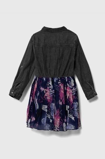 Детское платье Guess цвет серый mini расклешённая