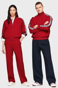 Красная куртка TH X CLOT TRACKSUIT TOP (унисекс) Красный XS Tommy Hilfiger MW0MW35845