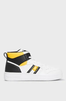 Мужские белые хайтопы TOMMY JEANS RETRO BASKET MID CUT Белый 40 Tommy Jeans EM0EM01142