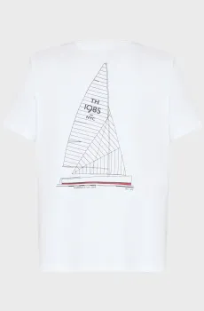 Мужская белая футболка OUTLINE SAILING Белый L Tommy Hilfiger MW0MW38614