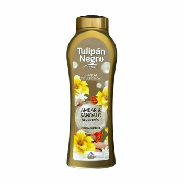 Парфюмированный гель для душа Tulipan Negro Floral Collection Bath And Shower Gel Янтарь и сандал, 650 мл Парфюмированный гель для душа Tulipan Negro Floral Collection Bath And Shower Gel Янтарь и сандал, 650 мл