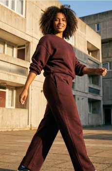 Трикотажні штани barrel - бордовий