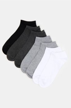 Шкарпетки з високим вмістом бавовни, 7 пар - сірий