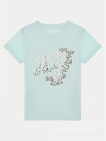 Guess Футболка J5RI35 K6YW4 Блакитний Regular Fit Guess Футболка J5RI35 K6YW4 Блакитний Regular Fit