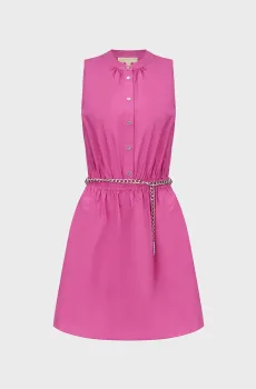 Женский розовый сарафан POPLIN SLVLS MINI DRESS Розовый S Michael Kors MS482EDF4C