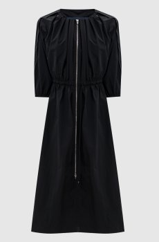 Черное платье миди