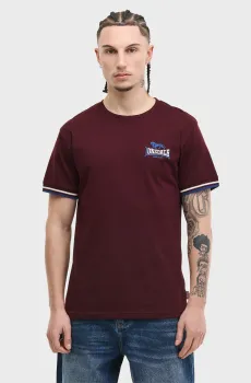 Мужская бордовая футболка SHILDON Бордовый XL Lonsdale 117859